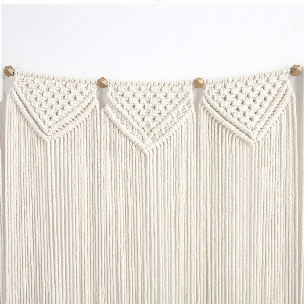 UO Macrame Wall Hanging Tapestry Curtain Fringe - Picture 5 of 9